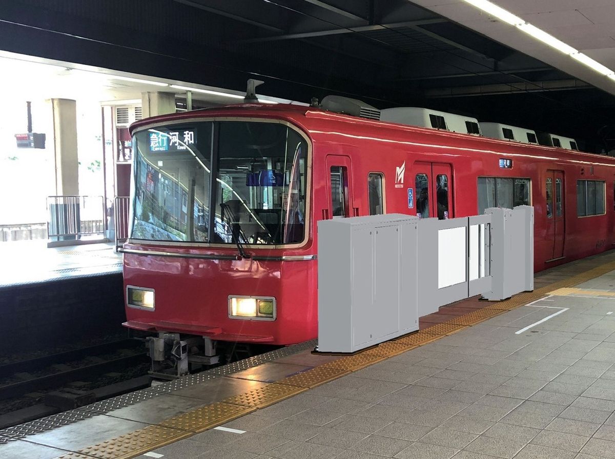 名鉄金山駅にてホームドアの実証試験！2024年10月から３番線ホームに設置