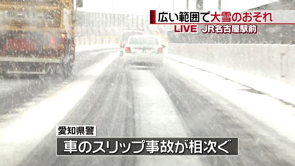 広い範囲で大雪の恐れ　名古屋でも雪の影響