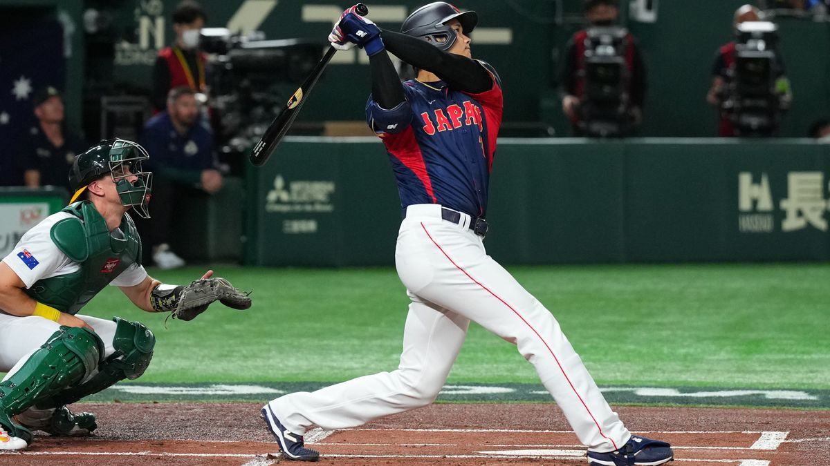 2023年大谷翔平選手がWBCで自らの看板直撃ホームラン(Masterpress - Samurai Japan/SAMURAI JAPAN via Getty Images)