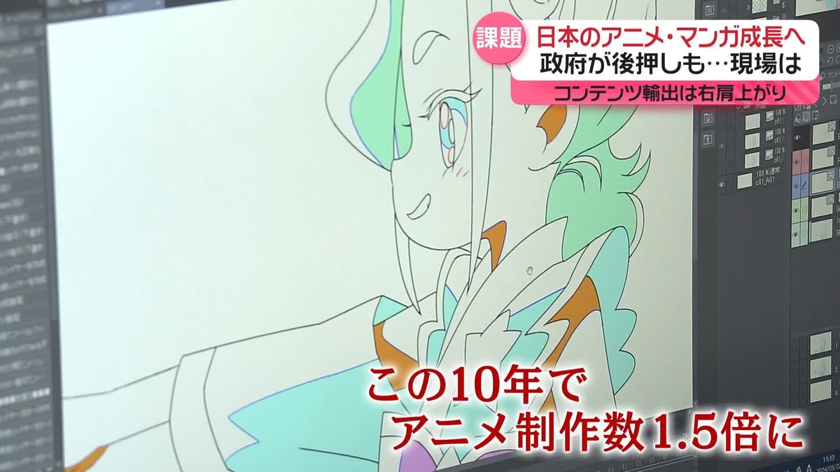 日本のアニメ・マンガ「コンテンツ輸出」右肩上がりも…　人手不足の現場は？