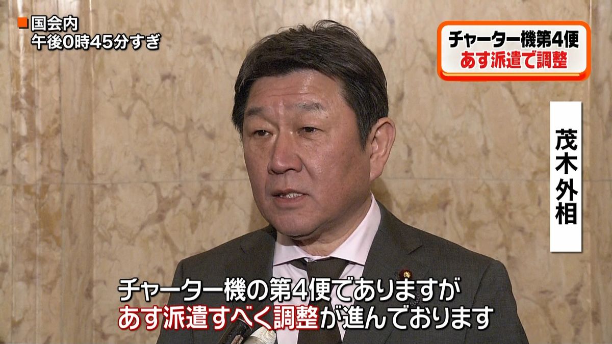 武漢への第４便チャーター機あす派遣で調整