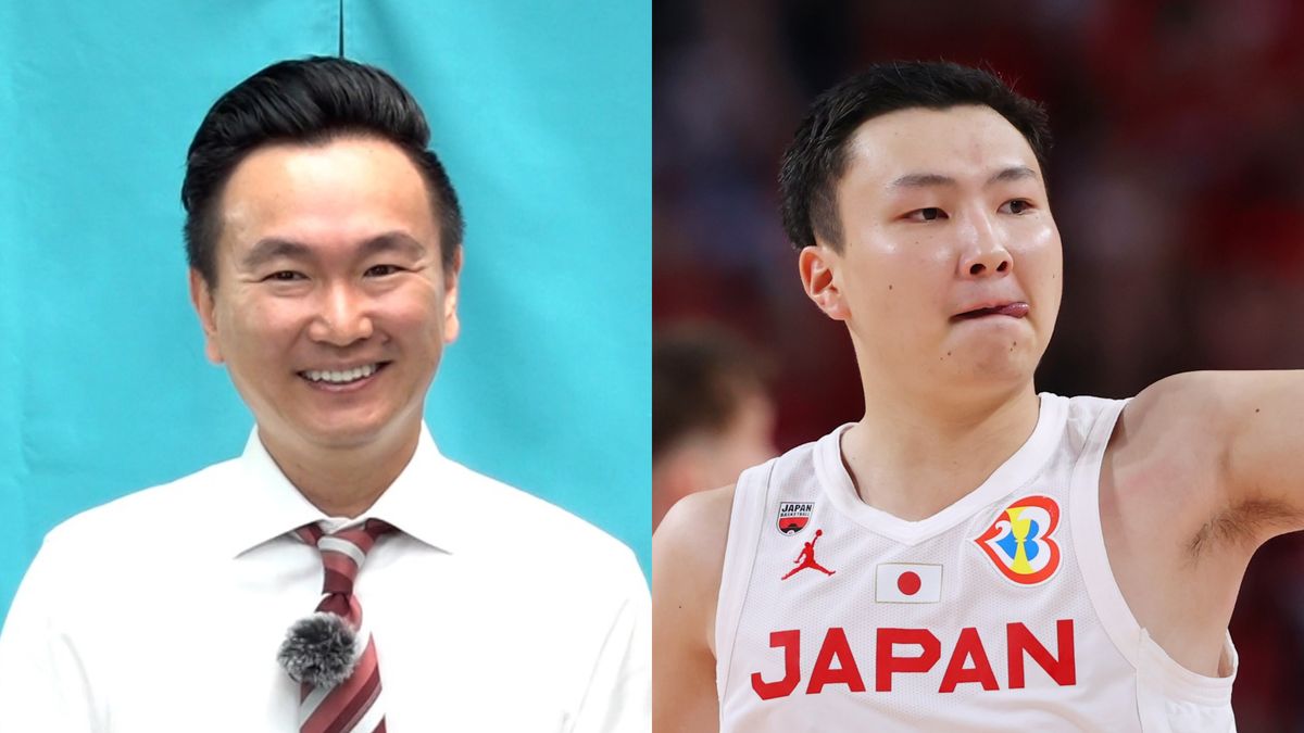 左：かまいたち山内健司さん、右：富永啓生選手(写真：YUTAKA/アフロスポーツ)