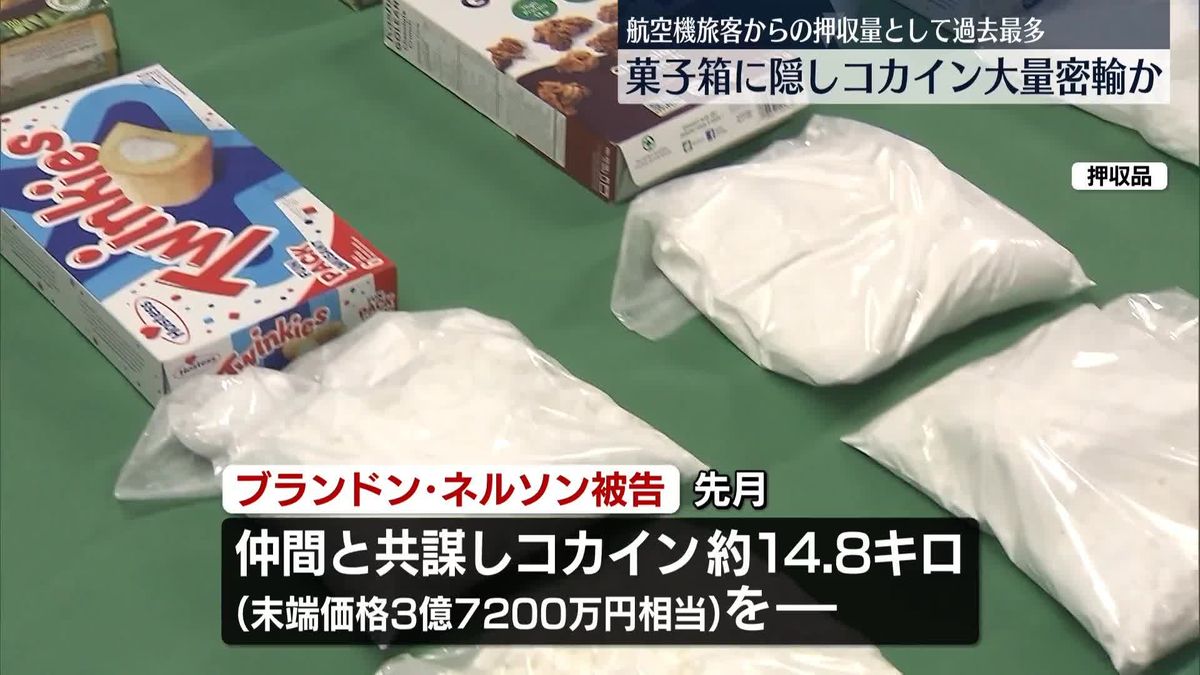 コカイン密輸しようとしたか…カナダ国籍の男を逮捕、起訴　末端価格約3億7000万円相当