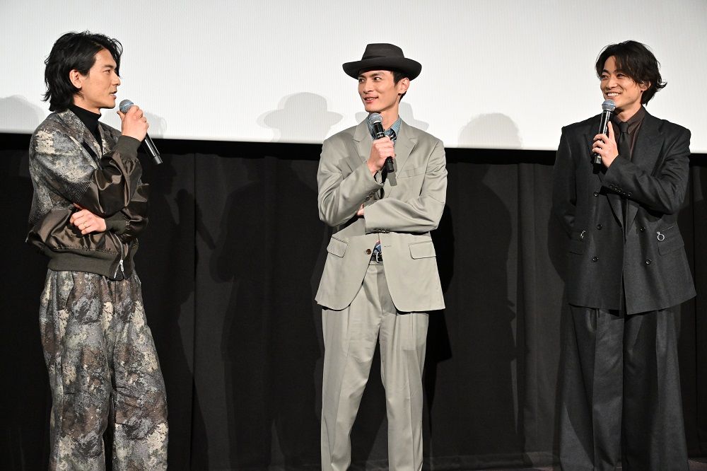 映画『罪と悪』に出演した石田卓也さん、高良健吾さん、大東駿介さん　（C）2023「罪と悪」製作委員会