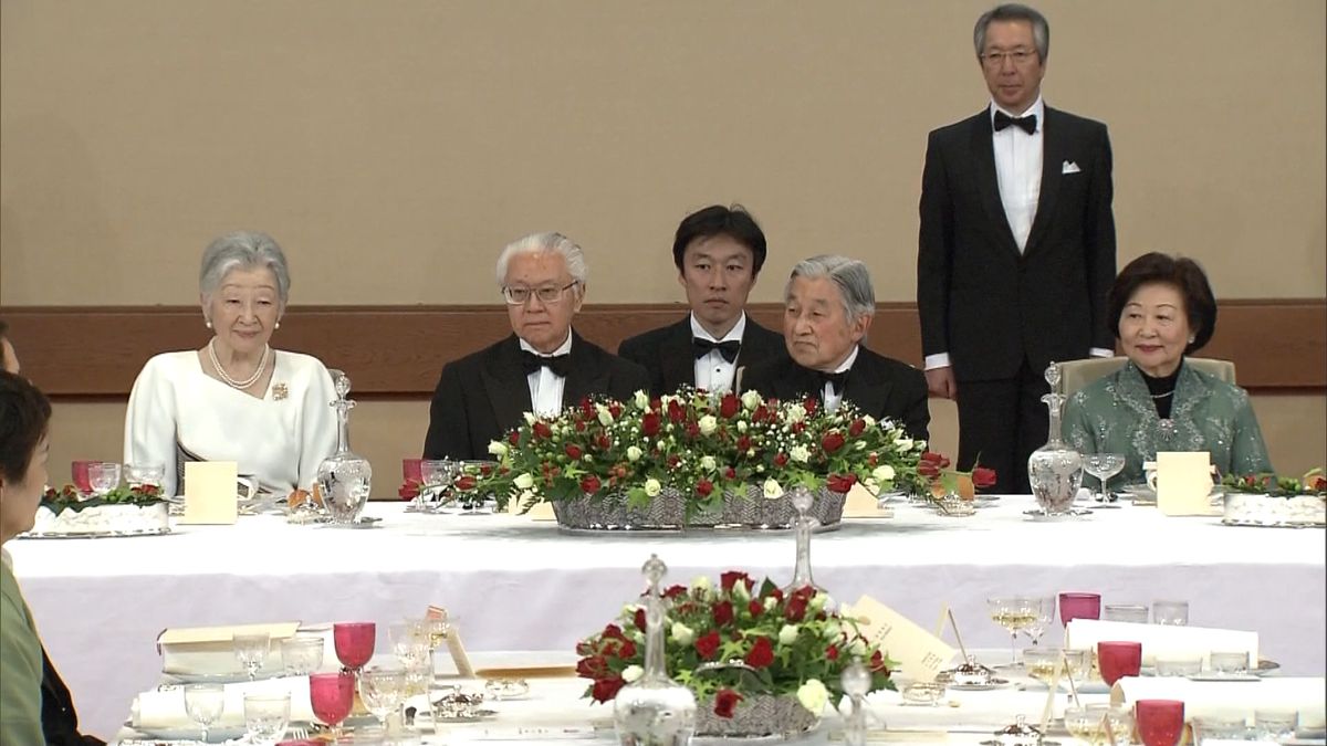 シンガポール大統領夫妻を歓迎　宮中晩餐会
