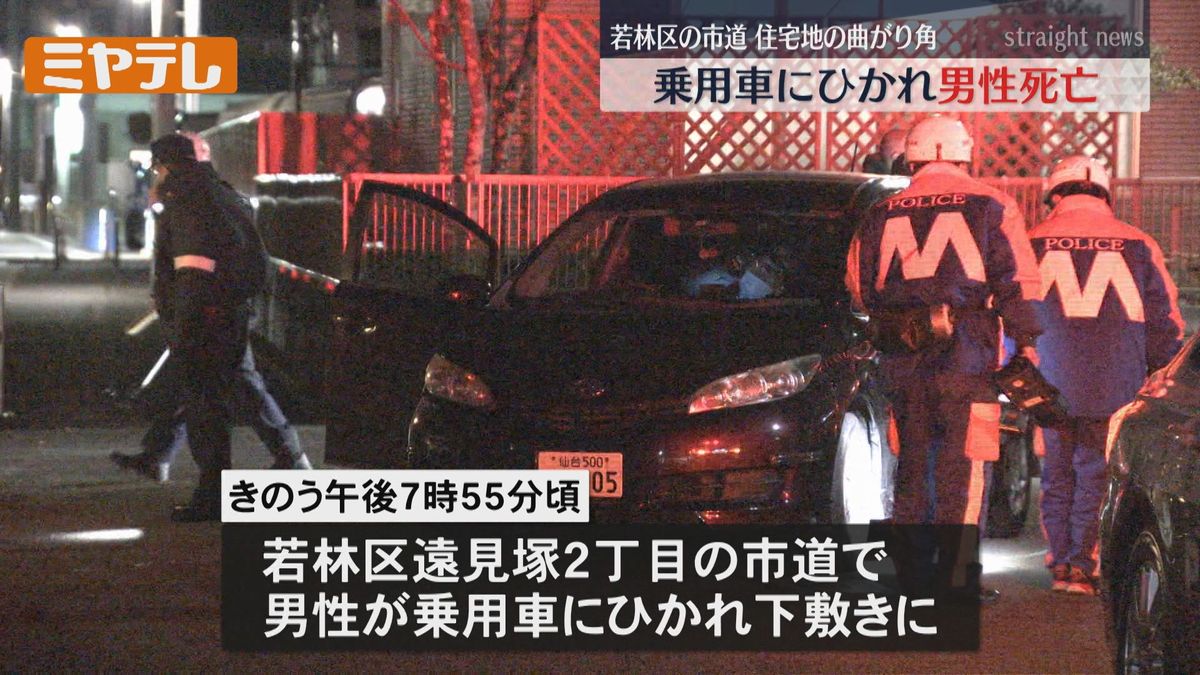 「道路にしゃがんでいたか、横たわっていた…」男性が乗用車にひかれ死亡（仙台市若林区）