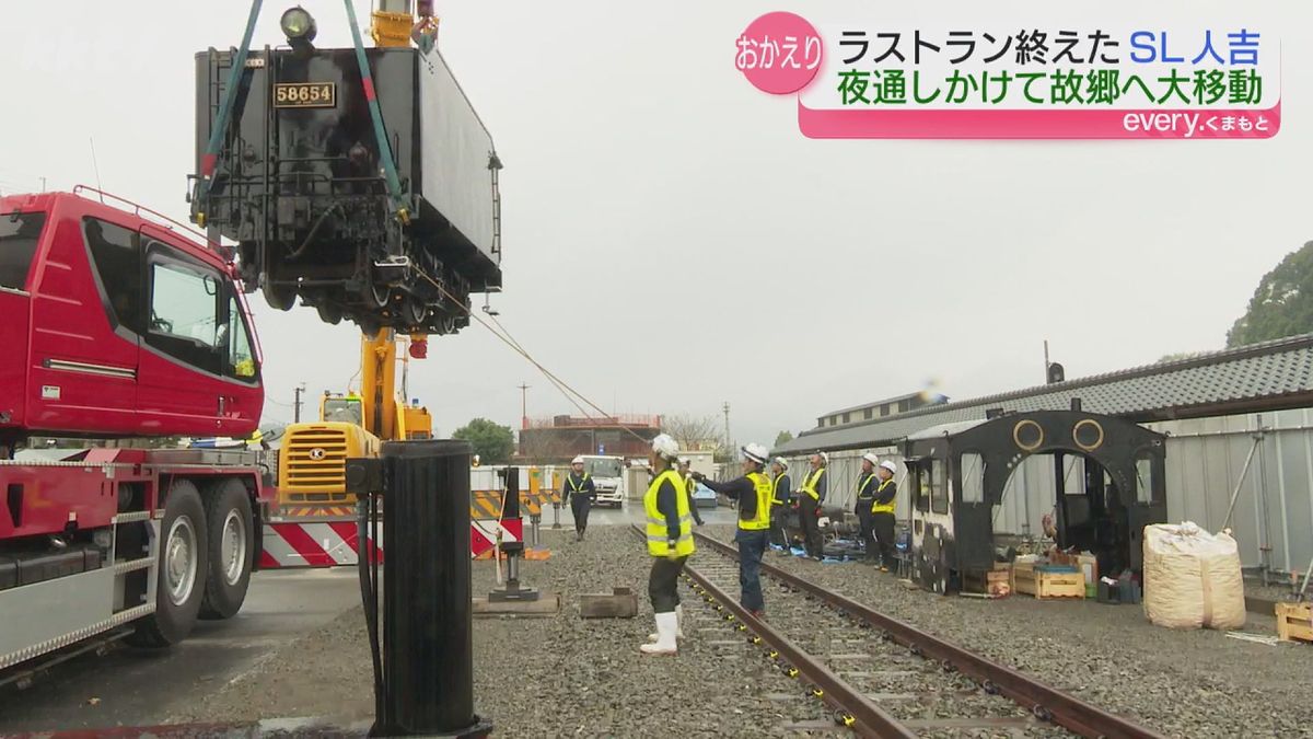 展示用のレールに乗せる作業(2日)