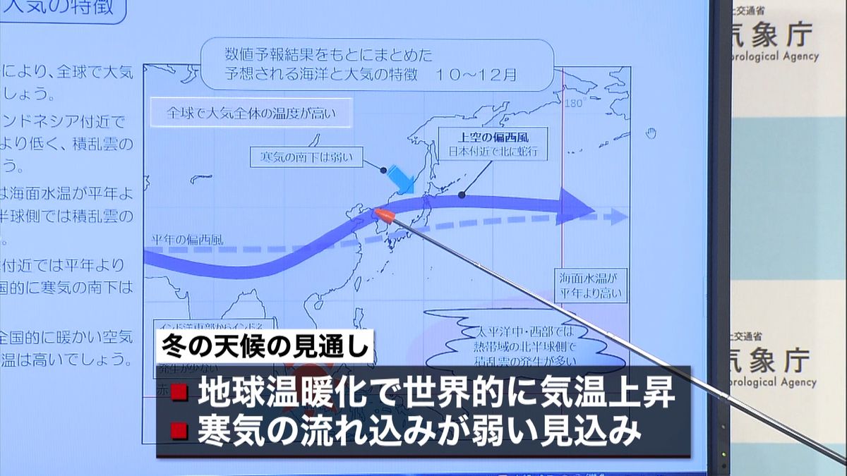 冬の天候見通し全国的に「暖冬」雪少なめか