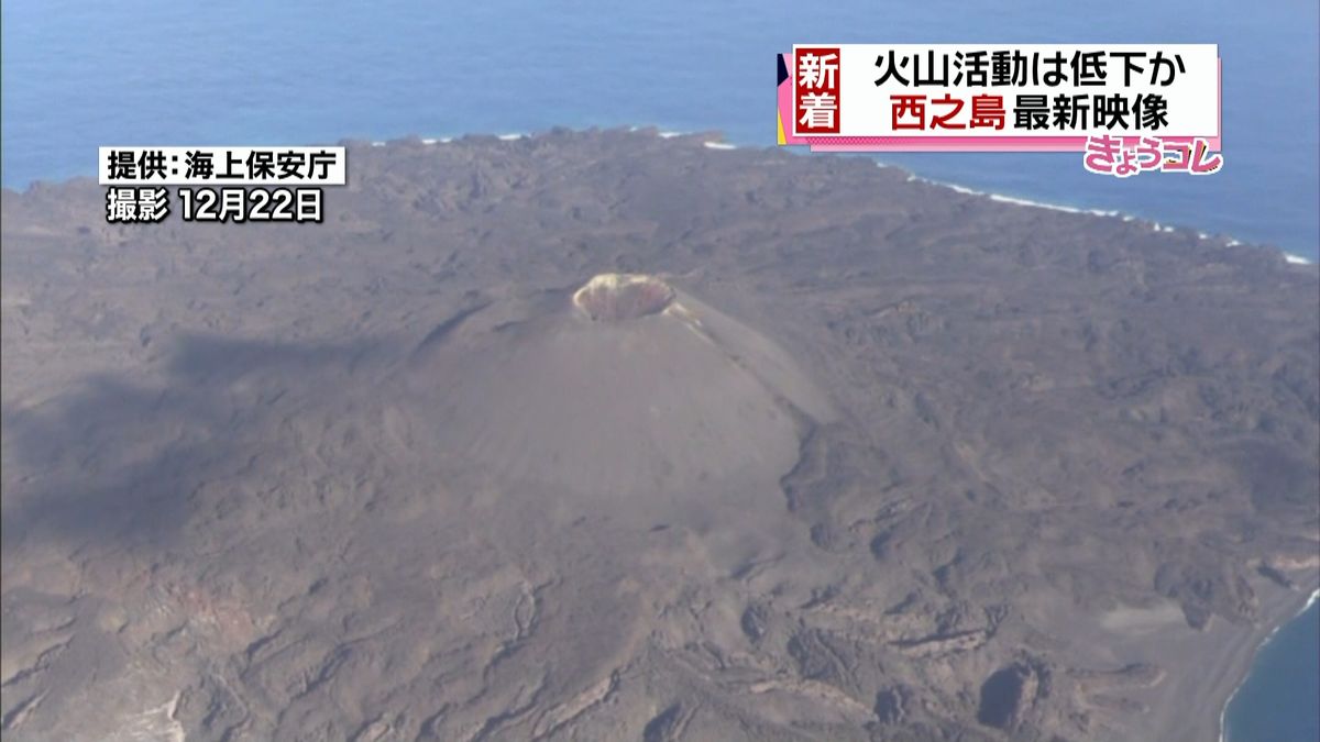 西之島　最新映像を公開　火山活動は低下か