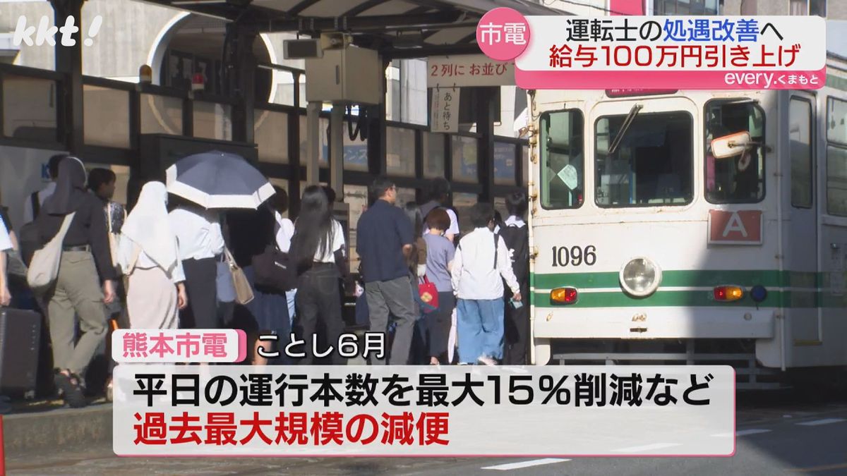 熊本市電は6月に｢過去最大規模の減便｣を実施