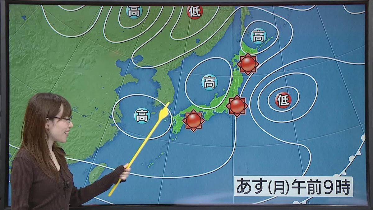 【天気】広い範囲で晴れ　朝は北海道で濃い霧の出る所が　新潟は昼頃まで雨や雷雨の所も