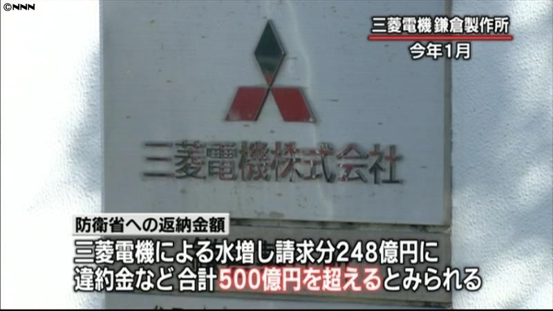 三菱電機の過大請求額約２４８億円～防衛省