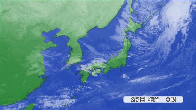 27日（水）午前6時の雲の様子