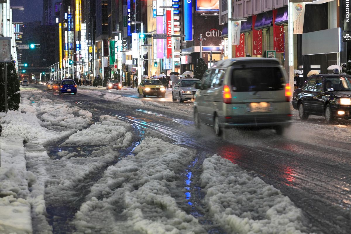 東京都心で大雪（写真:イメージマート）