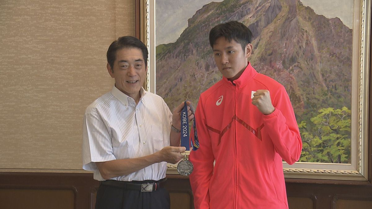 パリパラ陸上日本代表に内定 石山大輝選手が知事訪問 大舞台での活躍誓う