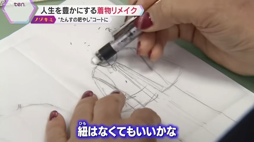 相談しながらデザイン画を描いていく