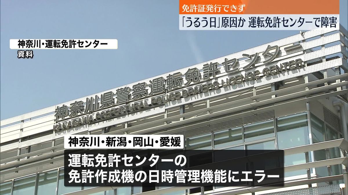 「うるう日」原因か　運転免許センターで障害、免許証発行できず…神奈川、新潟、岡山、愛媛の4県警