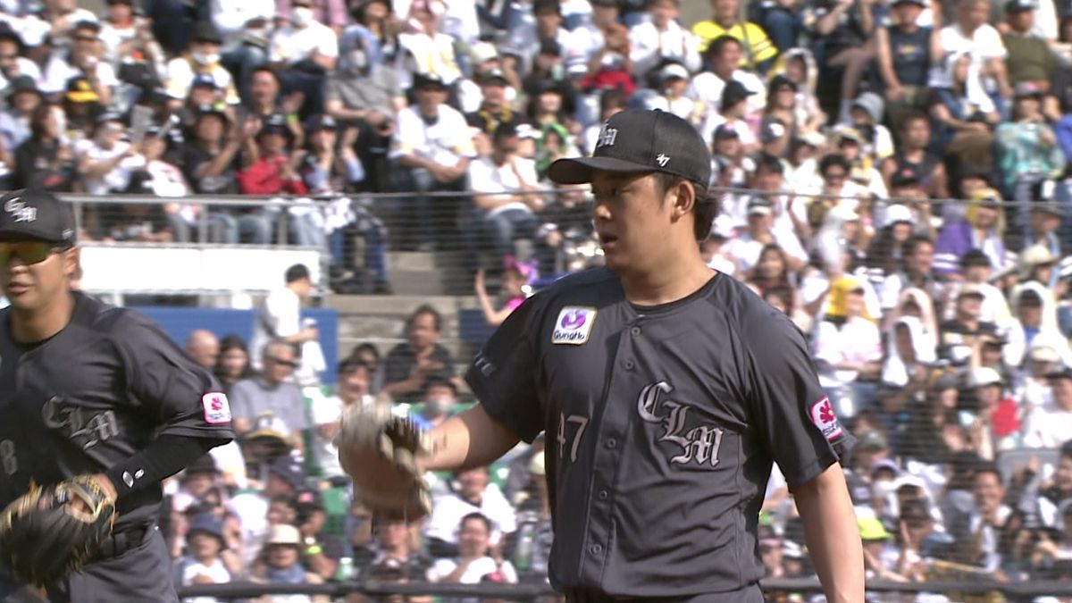 ノーアウト満塁を無失点に抑えたロッテ・鈴木昭汰投手