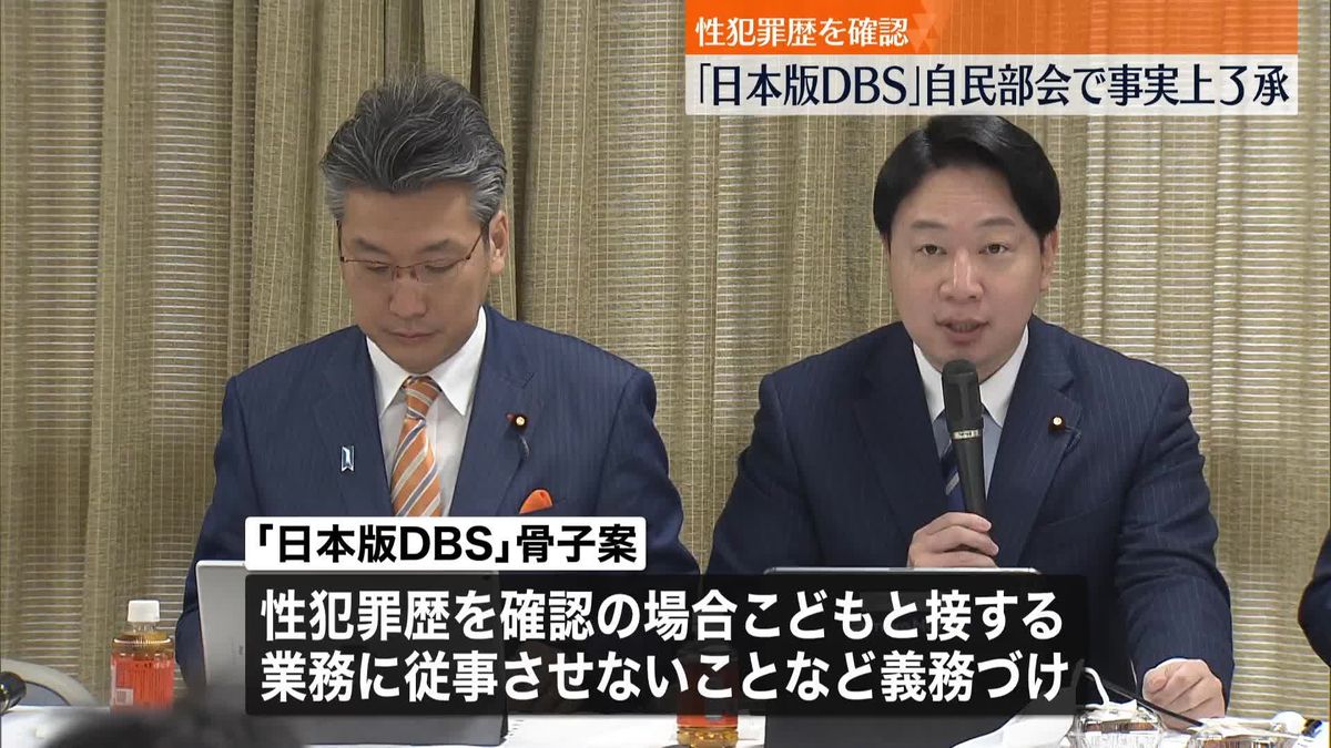 “性犯罪歴”を確認「日本版DBS」自民部会で事実上了承