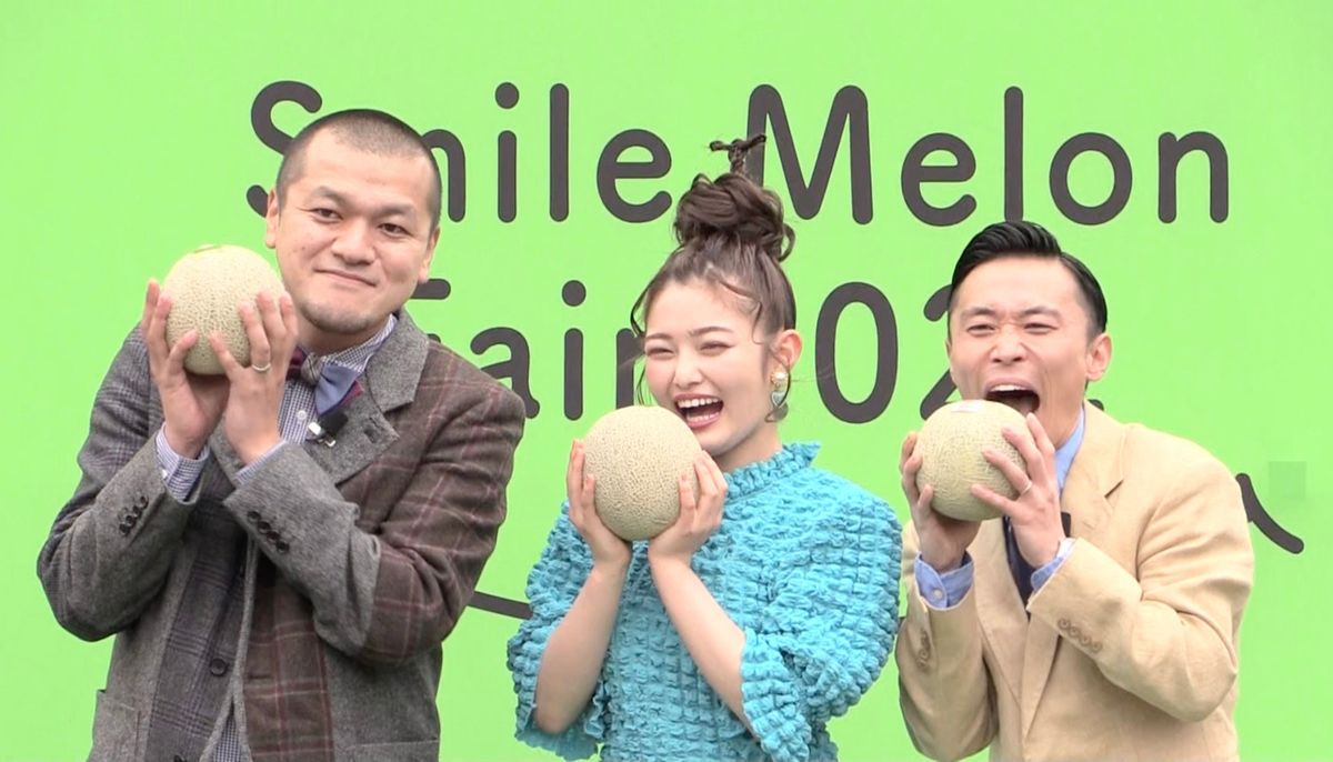 イベントに登場した（左から）竹内まなぶさん、井上咲楽さん、石田たくみさん