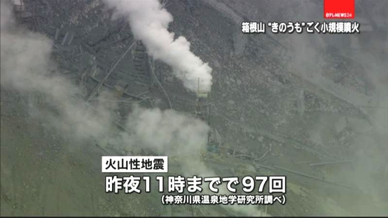箱根山　１日も小規模噴火が繰り返し発生