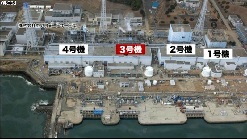 福島原発３号機　汚染水が一時、海に流出