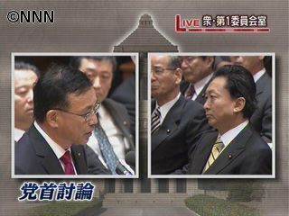 鳩山首相と自民党・谷垣総裁らの党首討論