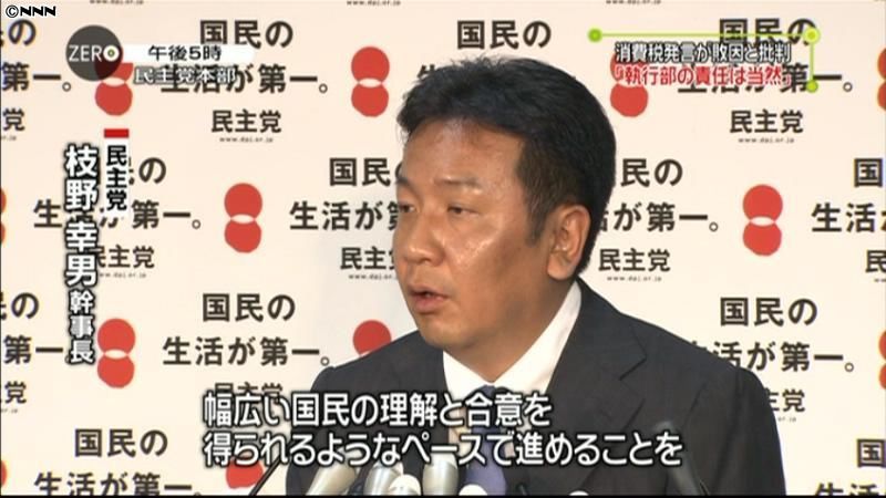 税制改革、期限にこだわらず～枝野幹事長