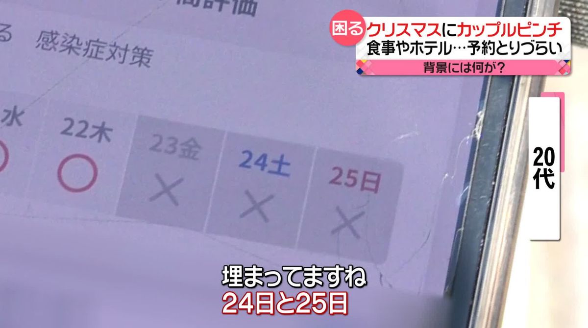 今年のクリスマスに“異変”が…カップルがピンチ　食事やホテルの“予約“が…