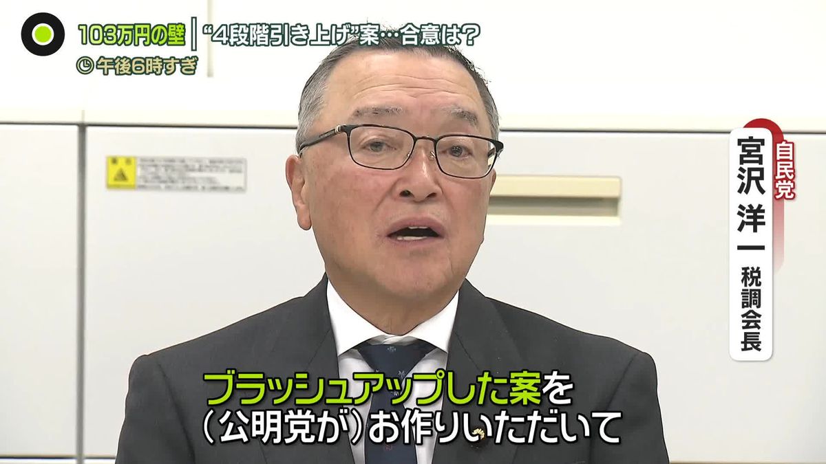 103万円の壁　“4段階引き上げ案”与党側が示す…合意は