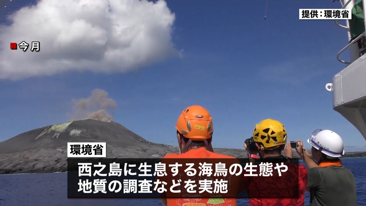 先月、噴火の西之島　環境省が最新映像公開