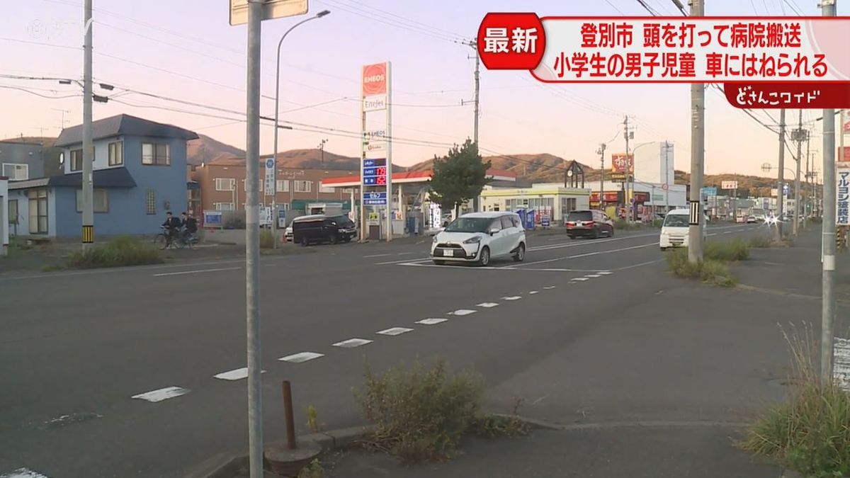 【速報】小１男児が車にはねられる　横断歩道は青信号か　頭を打って搬送　72歳男逮捕　北海道