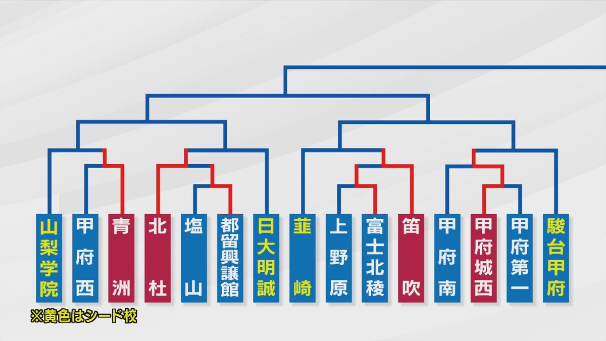 第1シード・山梨学院には青洲が挑む