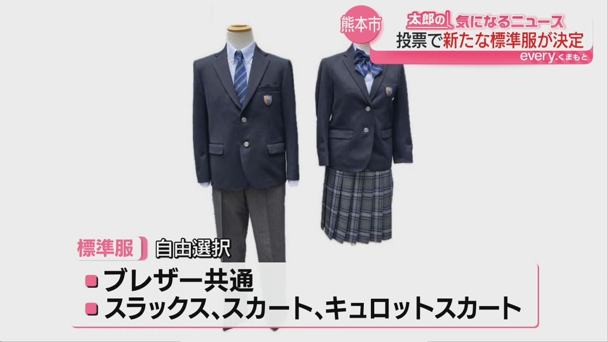 熊本市内の中学校の標準服(2025年から)