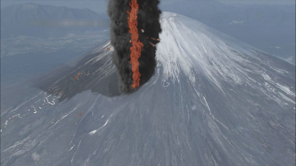 富士山噴火 降灰量に応じ4つの区分で行動指針示す 30cm以上で「原則避難」山梨