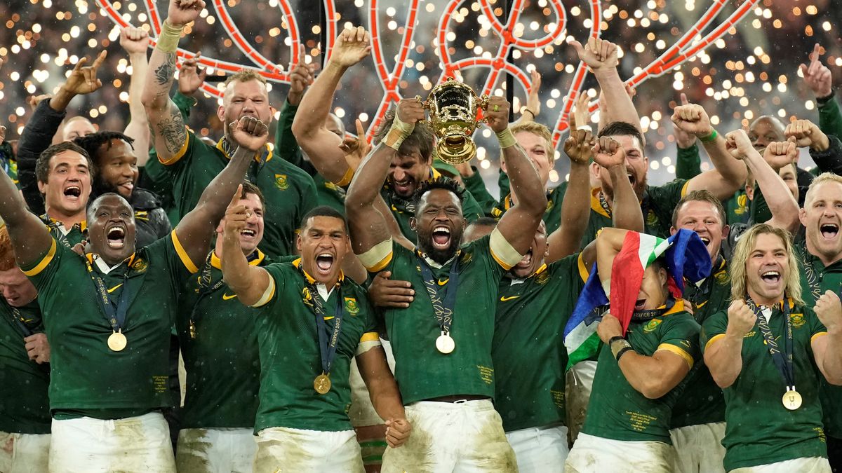 ワールドカップ優勝の南アフリカ（写真：AP/アフロ）