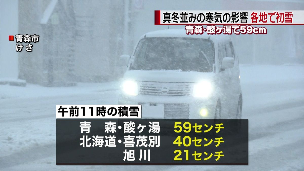 真冬並みの寒気　北日本は大雪や吹雪に注意