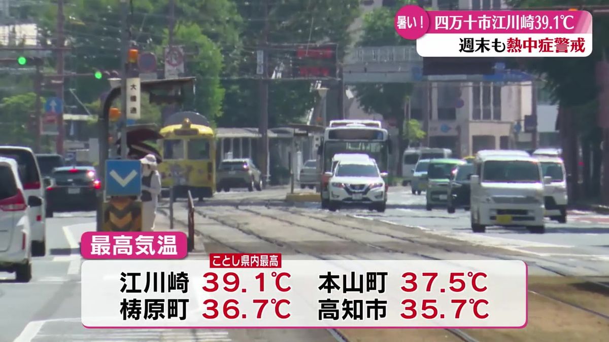 2日も県内各地で猛烈な暑さに！四万十市西土佐江川崎は39.1度を記録 3日も熱中症警戒アラートを発表【高知】