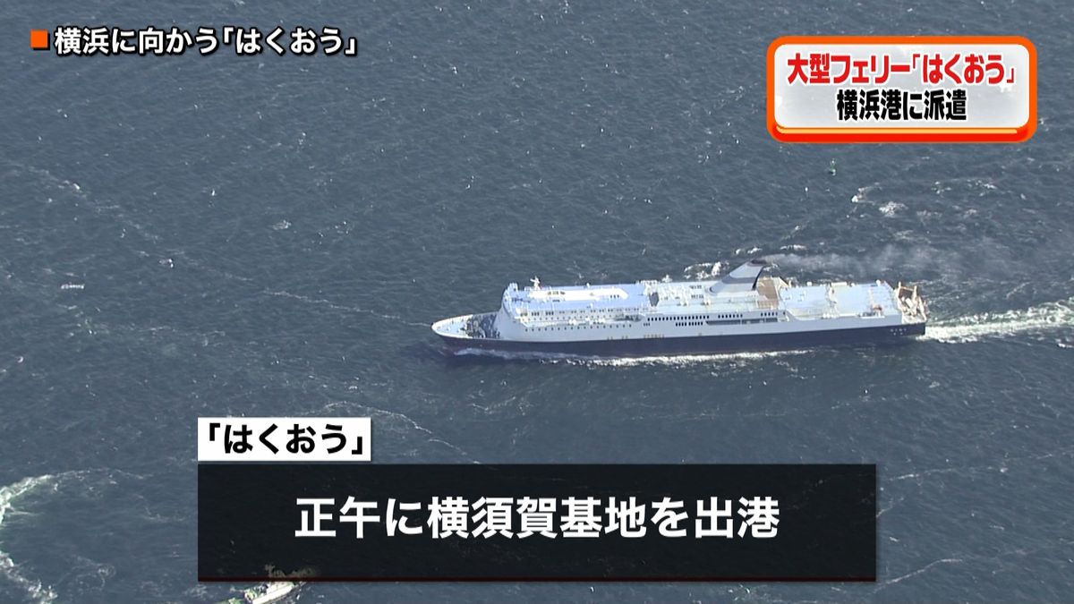 クルーズ船支援拠点「はくおう」横浜港派遣