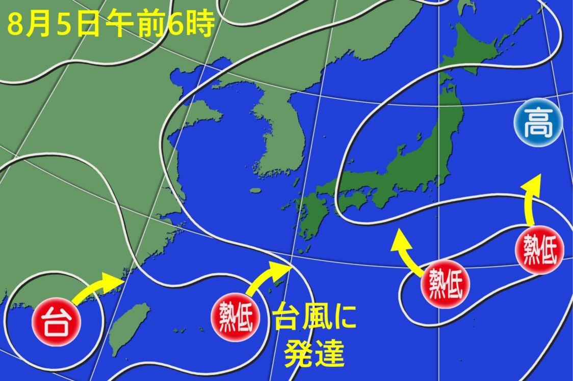【天気】厳暑はピークに　沖縄で台風発生へ