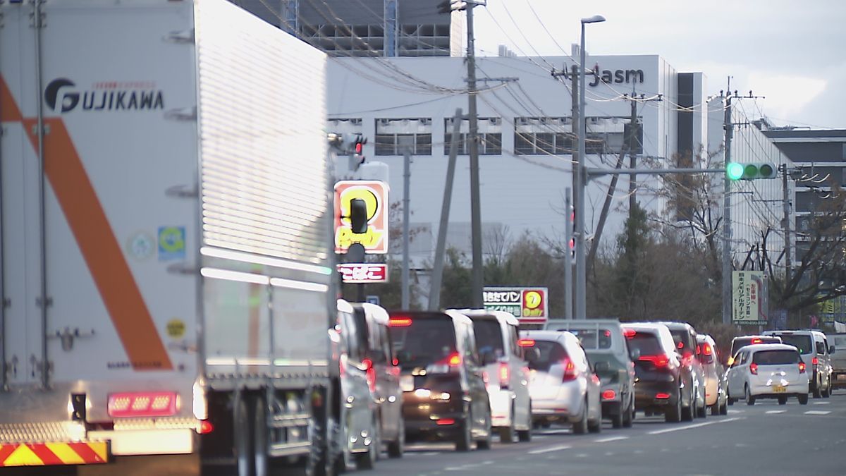 TSMC熊本工場周辺の“渋滞”（午前7時頃撮影）