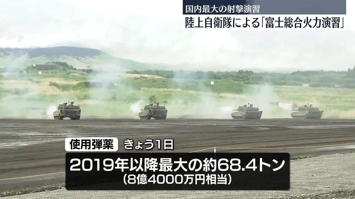 陸自「富士総合火力演習」を実施　実弾用いた国内最大の射撃演習
