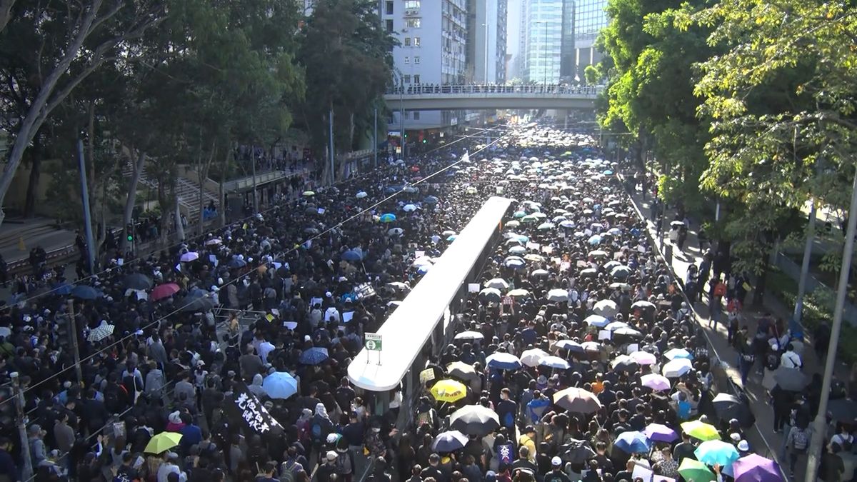 香港での民主化デモ（2019年）