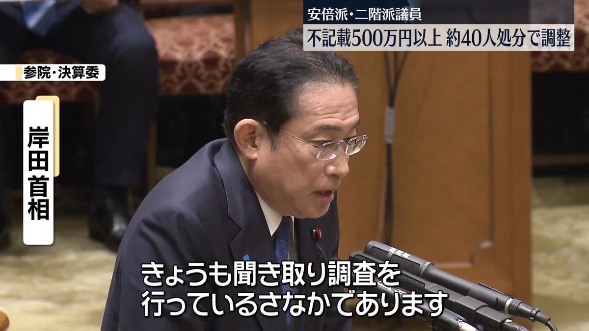 自民党“裏金問題”　不記載金額500万円以上、約40人処分で調整