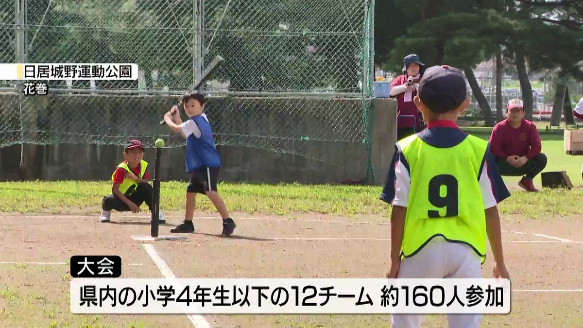 小学校低学年対象に「ティーボール大会」　野球人口拡大めざして　岩手・花巻市