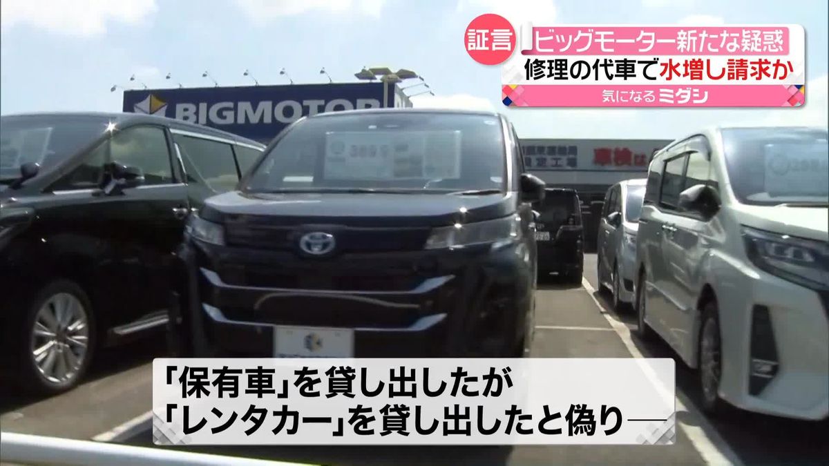 ビッグモーターに新たな疑惑　代車費用を水増し請求か　現役社員が証言