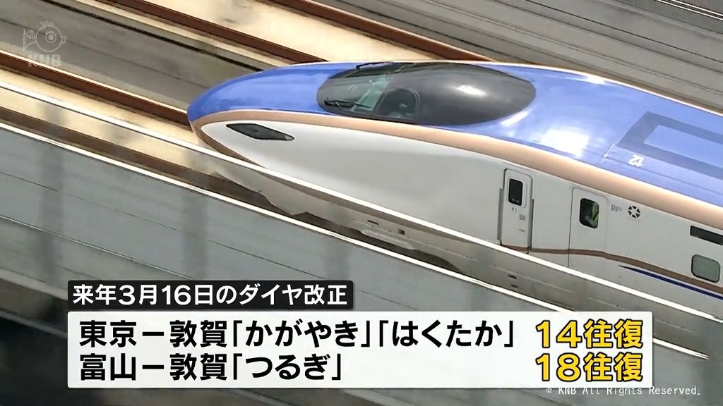 富山・福井は最速44分に　24年3月ＪＲ西日本ダイヤ改正