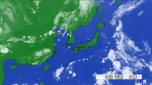 きょう5日(月)雲画像