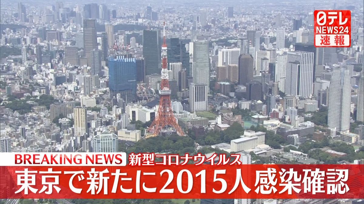 東京で新たに2015人の感染確認　11日ぶり2000人上回る