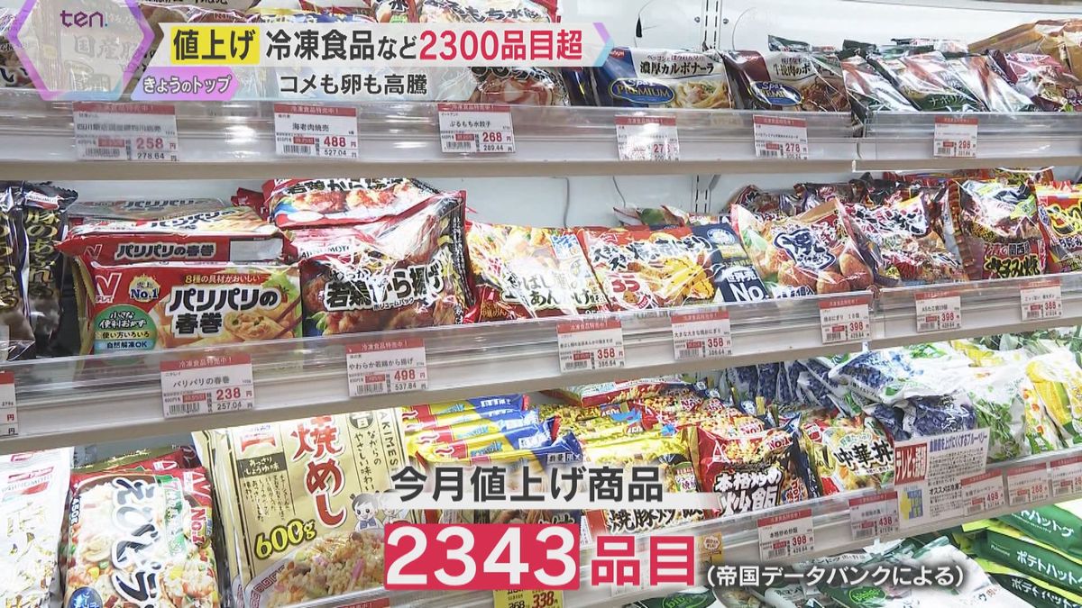 【3月も値上げラッシュ】冷凍食品など2000品目超の食品が値上げ　実質賃金は3年連続マイナス